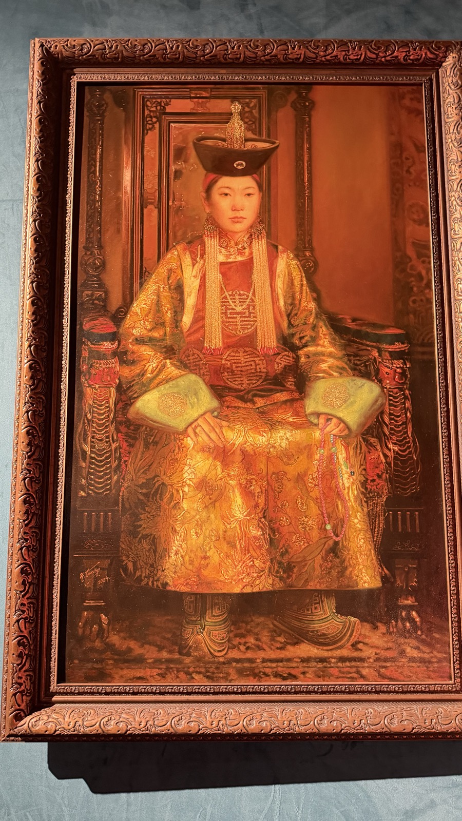 博克多汗冬宮展出的蓋嫩皮勒皇后畫像